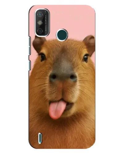 Чехол для TECNO Spark 6 GO (KE5) с картинкой «Капибара с языком»