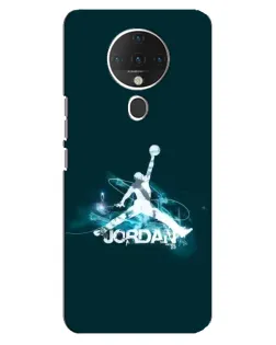 Чехол для TECNO Spark 6 с картинкой «Jordan Blue Fire»