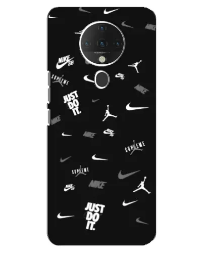 Чехол для TECNO Spark 6 с картинкой «Nike Black Pattern» Чехол для TECNO Spark 6 с картинкой «Nike Black Pattern»