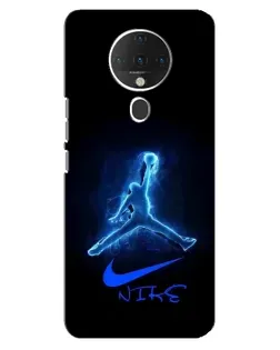 Чехол для TECNO Spark 6 с картинкой «Jordan Neon Blue»