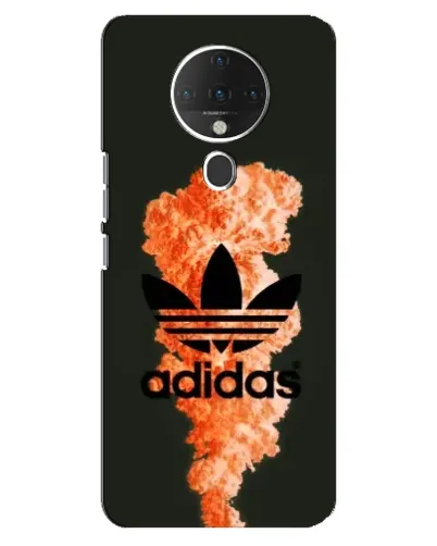 Чехол для TECNO Spark 6 с картинкой «Оранжевый дым Adidas»