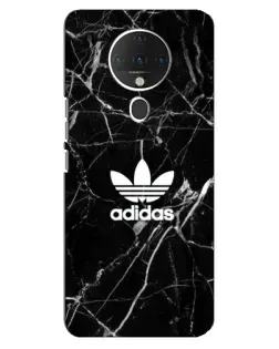 Чехол для TECNO Spark 6 с картинкой «Белый мрамор Adidas»