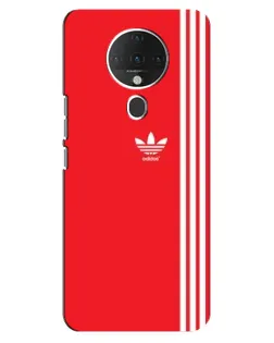 Чехол для TECNO Spark 6 с картинкой «Красный минимализм Adidas»