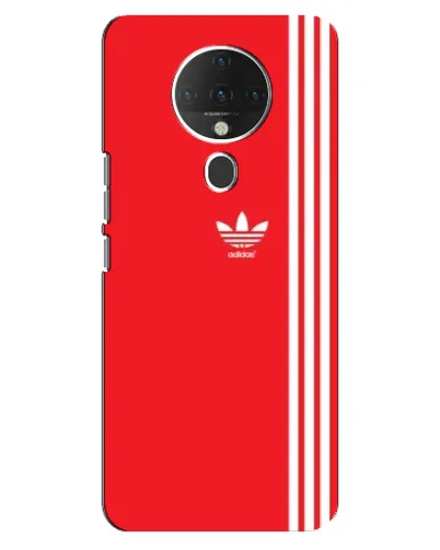 Чехол для TECNO Spark 6 с картинкой «Красный минимализм Adidas»
