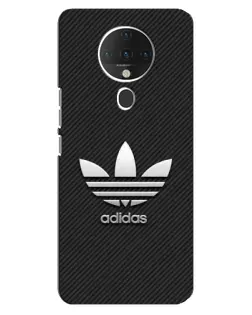 Чехол для TECNO Spark 6 с картинкой «Adidas Карбоновая текстура»