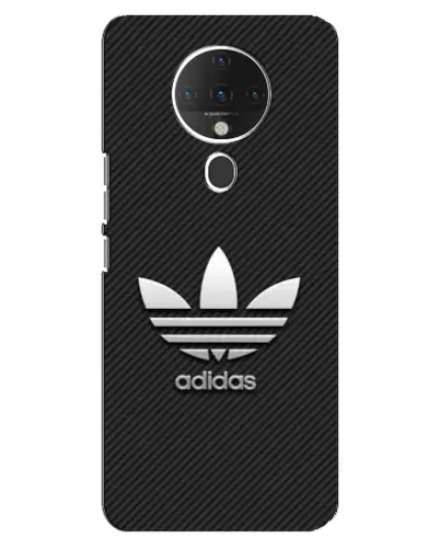 Чехол для TECNO Spark 6 с картинкой «Adidas Карбоновая текстура»