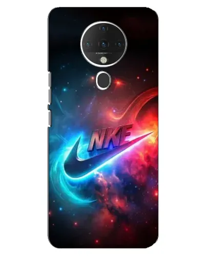 Чехол для TECNO Spark 6 с картинкой «Огненный логотип Nike»