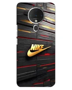 Чехол для TECNO Spark 6 с картинкой «Золотой Nike на металле»