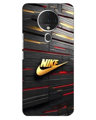 Чехол для TECNO Spark 6 с картинкой «Золотой Nike на металле»