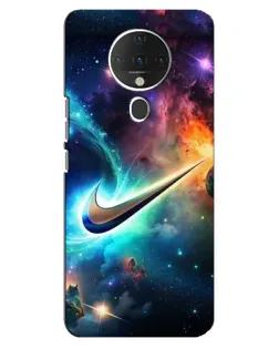 Чехол для TECNO Spark 6 с картинкой «Космический Nike Swoosh»