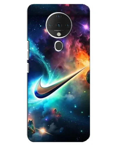 Чехол для TECNO Spark 6 с картинкой «Космический Nike Swoosh»