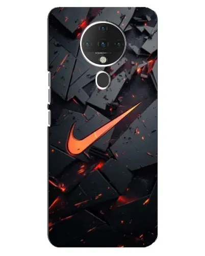 Чехол для TECNO Spark 6 с картинкой «Nike — эффект разломов»