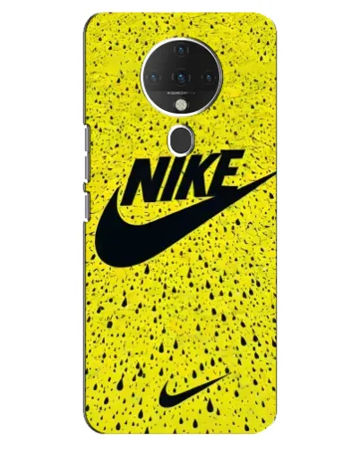 Чехол для TECNO Spark 6 с картинкой «Желтый текстурный Nike»