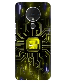 Чехол для TECNO Spark 6 с картинкой «Nike — золотая искра»