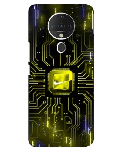 Чехол для TECNO Spark 6 с картинкой «Nike — золотая искра»
