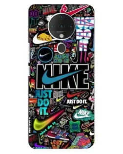 Чехол для TECNO Spark 6 с картинкой «Яркий коллаж Nike»