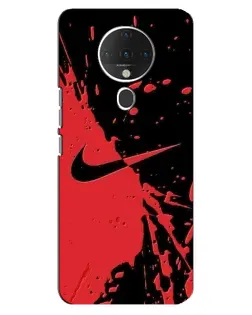 Чехол для TECNO Spark 6 с картинкой «Красные брызги Nike»