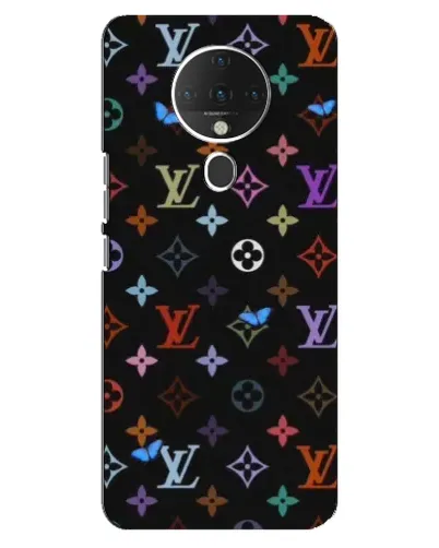 Чехол для TECNO Spark 6 с картинкой «Цветная монограмма LV»