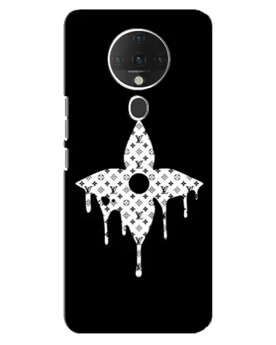 Чехол для TECNO Spark 6 с картинкой «Цветочная монограмма»