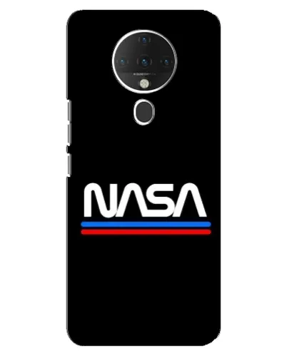 Чехол для TECNO Spark 6 с картинкой «NASA — классика Red Blue»