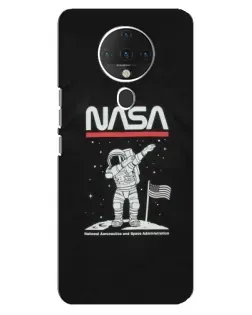Чехол для TECNO Spark 6 с картинкой «NASA — шагаем по Луне»