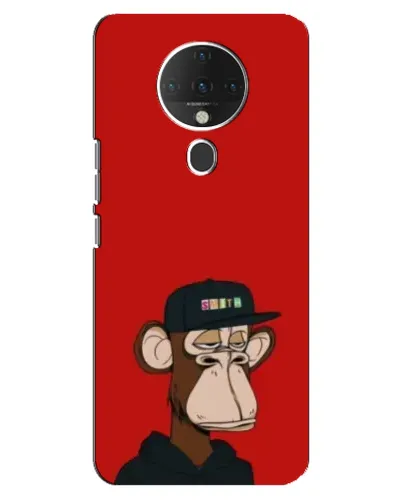 Чехол для TECNO Spark 6 с картинкой «Bored Ape — красный фон» Чехол для TECNO Spark 6 с картинкой «Bored Ape — красный фон»