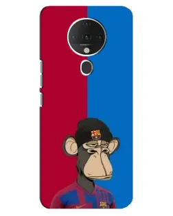 Чехол для TECNO Spark 6 с картинкой «Bored Ape — фанат Барсы»