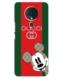 Чехол для TECNO Spark 6 с картинкой «Gucci — полосы и Микки»
