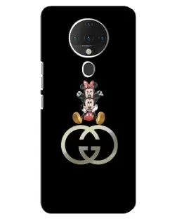 Чехол для TECNO Spark 6 с картинкой «Минни Маус на лого»
