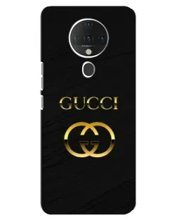 Чехол для TECNO Spark 6 с картинкой «Золотой логотип Gucci»
