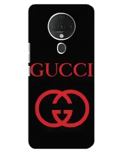 Чехол для TECNO Spark 6 с картинкой «Gucci — красный логотип»