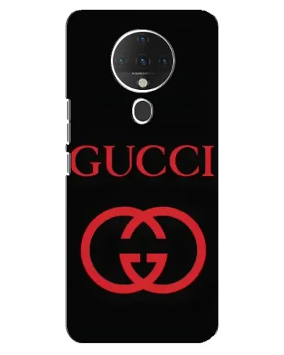 Чехол для TECNO Spark 6 с картинкой «Gucci — красный логотип»
