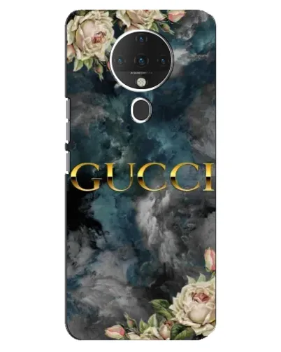 Чехол для TECNO Spark 6 с картинкой «Абстрактные цветы Gucci»