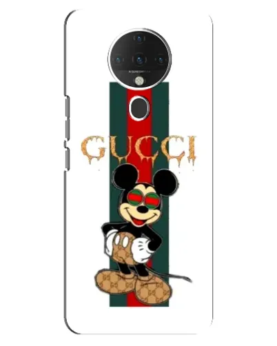 Чехол для TECNO Spark 6 с картинкой «Микки Маус Gucci — полосы»