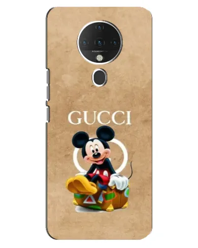 Чехол для TECNO Spark 6 с картинкой «Микки Маус Gucci — крафт»