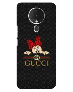 Чехол для TECNO Spark 6 с картинкой «Минни Маус Gucci — черный»