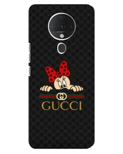 Чехол для TECNO Spark 6 с картинкой «Минни Маус Gucci — черный»