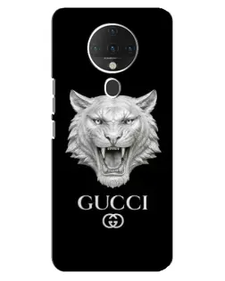 Чохол для TECNO Spark 6 з картинкою «Gucci — срібний лев»