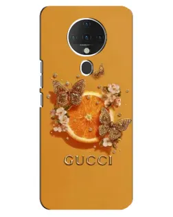 Чохол для TECNO Spark 6 з картинкою «Gucci — золоті метелики»