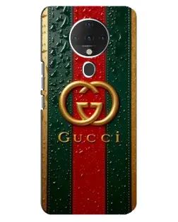 Чохол для TECNO Spark 6 з картинкою «Gucci — фірмова смуга та золото»
