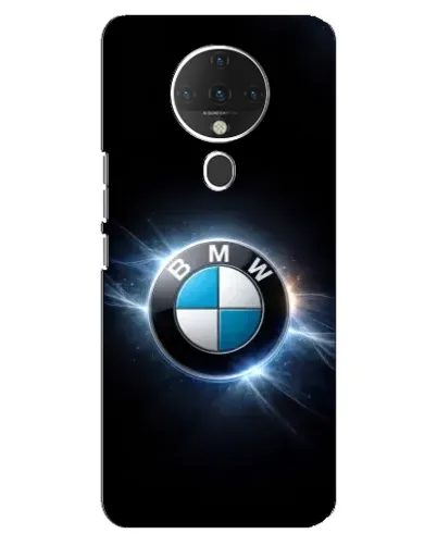 Чехол для TECNO Spark 6 с картинкой «BMW — неоновое сияние»