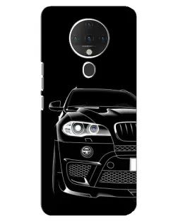 Чехол для TECNO Spark 6 с картинкой «Темный силуэт BMW»