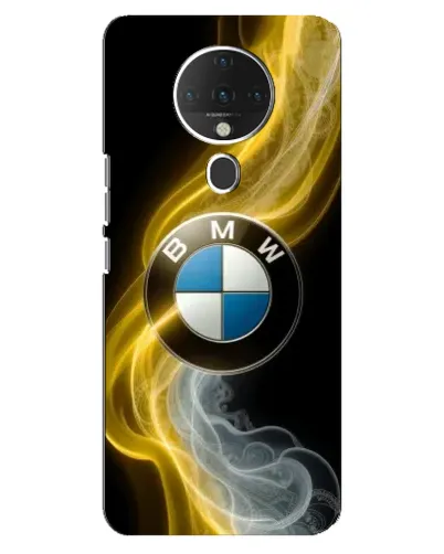 Чехол для TECNO Spark 6 с картинкой «Золотистый дым BMW»
