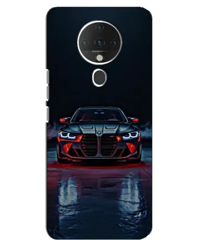 Чехол для TECNO Spark 6 с картинкой «BMW на мокрой дороге»