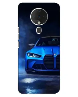 Чехол для TECNO Spark 6 с картинкой «Голубая BMW M4»