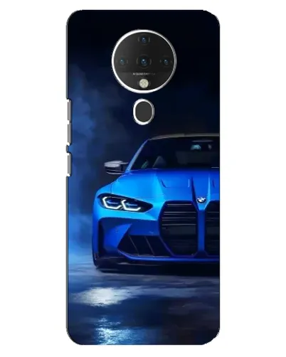 Чехол для TECNO Spark 6 с картинкой «Голубая BMW M4»