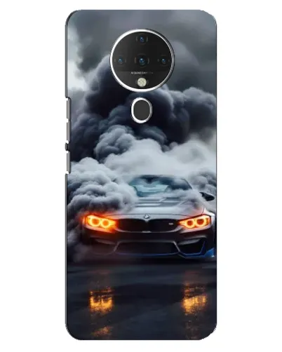 Чехол для TECNO Spark 6 с картинкой «BMW в дыму»