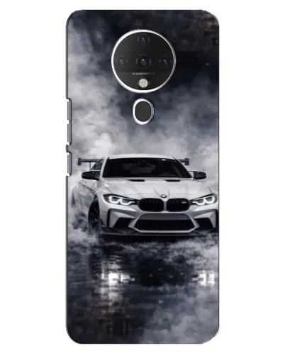 Чехол для TECNO Spark 6 с картинкой «BMW сквозь туман»
