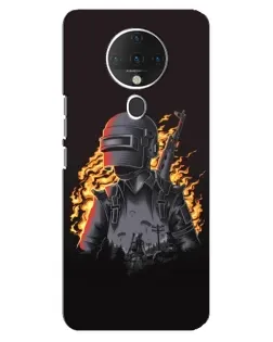Чехол для TECNO Spark 6 с картинкой «PUBG — огненный силуэт»