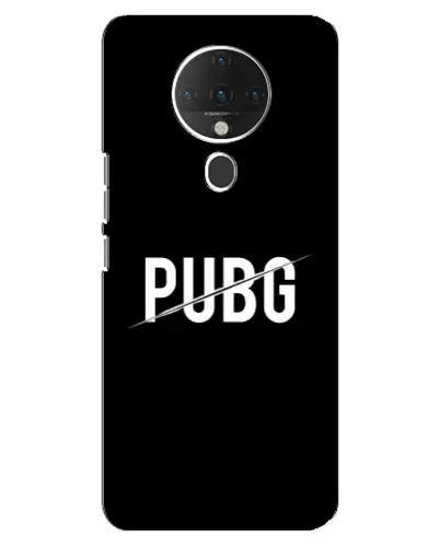 Чехол для TECNO Spark 6 с картинкой «PUBG — белый логотип»